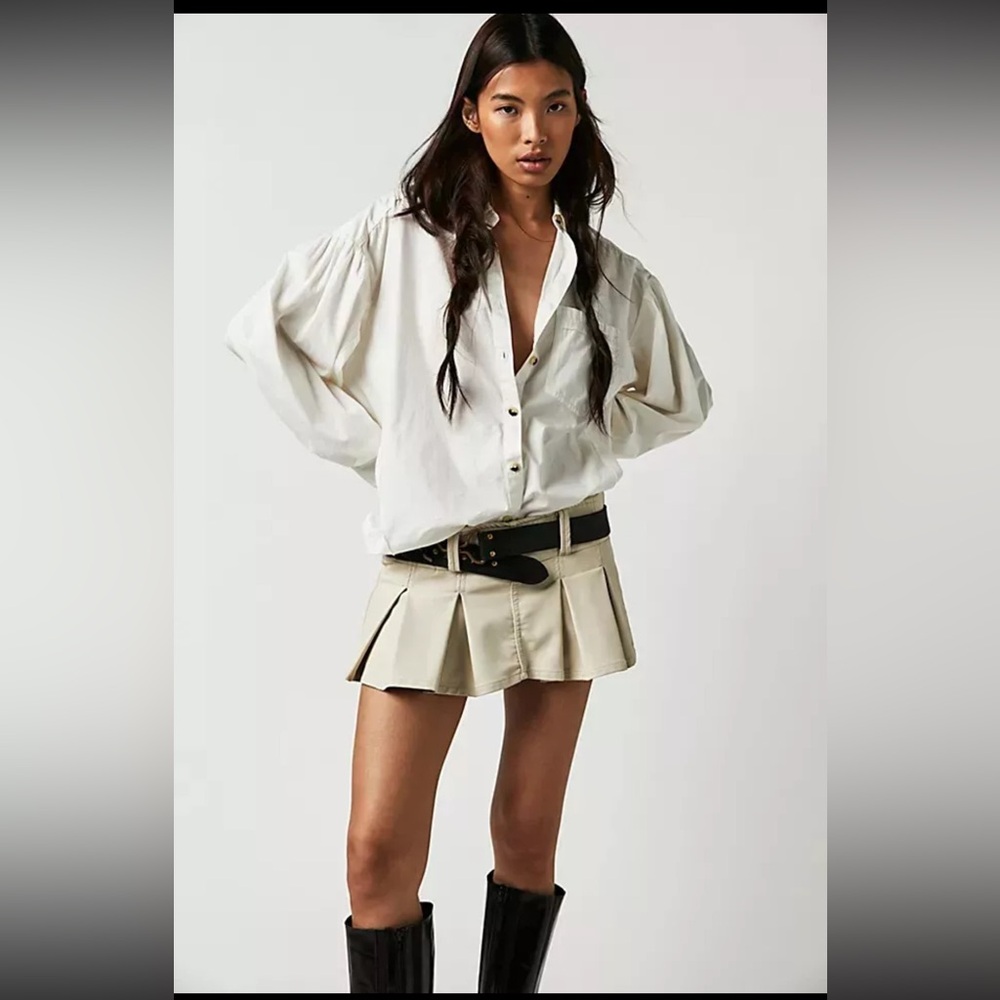 We The Free Happy Hour Solid Poplin Top